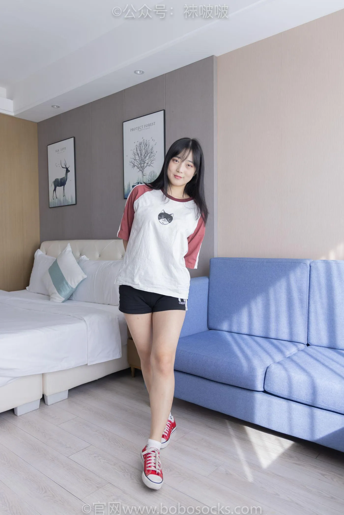[BoBoSocks袜啵啵]NO.036 菠萝-帆布鞋、白棉袜、裸足 [138P]插图5